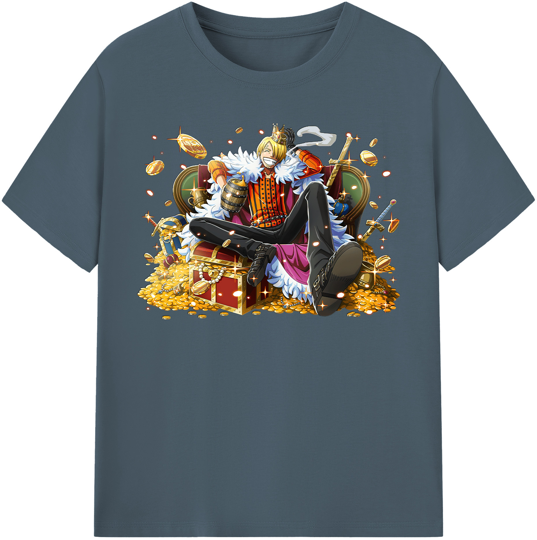 ワンピース サンジ ONE PIECE Sanji 綿100％半袖Tシャツ（フロントプリント）